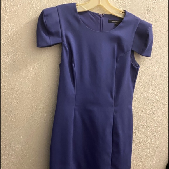 French Connection Sasha Power Shoulder Dress Sz 8 - Picture 4 of 7